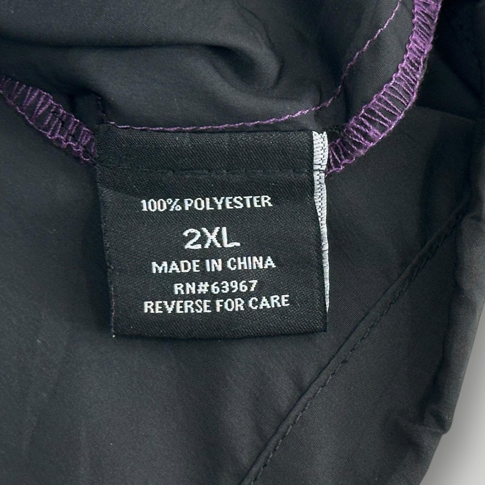 Track23 Windbreaker Jacket Men 2XL Purple Pink Yellow Colorblock Hooded Pullover - Picture 6 of 7
